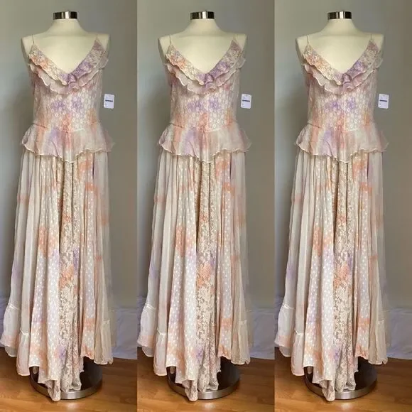 💯 FREE PEOPLE Washed Ashore Maxi Dress - Picture 7 of 9